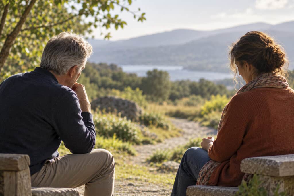Facilitator and seeker pausing after the seeker expresses what they deeply want to move towards